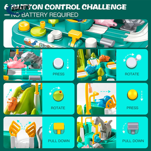 Juego de rescate de dinosaurios, juguetes educativos preescolares, rompecabezas, coche de riel, pistas de carreras, coche, vehículo de aventura, coche de juguete, pista de juguete - Product Image 3