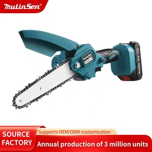 <span class=keywords><strong>Mini</strong></span> <span class=keywords><strong>tronçonneuse</strong></span> électrique sans fil 21V, scie <span class=keywords><strong>à</strong></span> élaguer portative avec verrou de sécurité et poignée en caoutchouc pour la coupe des branches de bois dans le jardin domestique - Product Image 1