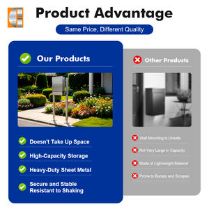 Oem morden עיצוב נירוסטה לנעילה מגורים עיתון עומד תיבת דואר חיצוני ללא מעמד letterbox הגן בשימוש - Product Image 5