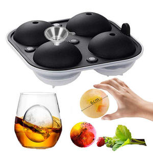 Hot Sale Custom Silicone <b>Mini</b> Ice Mold Ball Maker Mold Portable Eco Friendly Reusable Eco-Friendly Ice Sphere Tray - Product Image 1