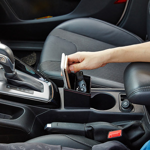 <b>Car</b> Cup Holder Storage Box ABS Leather 1-3 Compartments Phone Holder <b>Clip</b> Central Control <b>Car</b> Organizers - Product Image 3