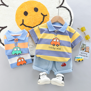2022 Latest Design Fashion Summer Children's Clothing Suits Ultra-low Prices Cartoon <b>rainbow</b> Clothes Baby Boy Clothes 3 Years - Product Image 2