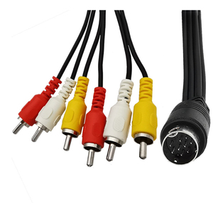 Mini DIN de alta velocidad de 9 pines a <span class=keywords><strong>6</strong></span> RCA Cable convertidor de Audio y vídeo Cable adaptador AV Universal duradero para proyector de cámara de TV - Product Image 5