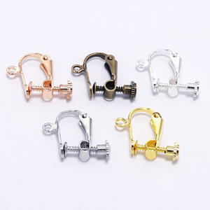 Clips à <span class=keywords><strong>vis</strong></span> en laiton <span class=keywords><strong>pour</strong></span> accessoires de bijoux DIY, 12 mm, petits apprêts <span class=keywords><strong>pour</strong></span> boucles <span class=keywords><strong>d</strong></span>'oreilles à clipser <span class=keywords><strong>pour</strong></span> la création de bijoux - Product Image 1