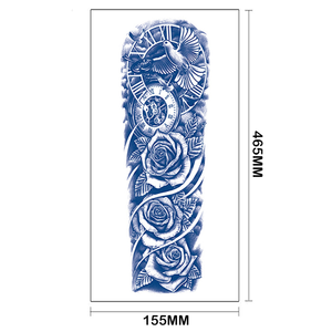 Tatuajes Temporales de Genipina Azul Oscuro, Pegatinas de Tatuaje Jagua para Brazo Completo y Pierna, Semipermanentes, Resistentes al Agua, de Larga Duración, Arte Corporal para Hombres y Mujeres - Product Image 3