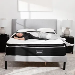 Sur-matelas de lit en mousse à mémoire de forme 12 pouces Lit Queen Twin avec cadre Matelas de chambre à coucher en mousse à mémoire de forme personnalisé OEM