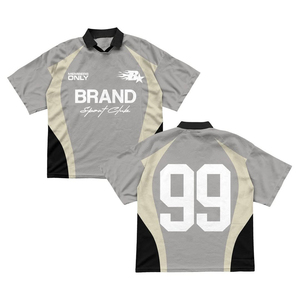 Maglia Streetwear Personalizzata Oversize per Football Americano e Polo Retrò da Calcio per Uomo/Donna - Product Image 6