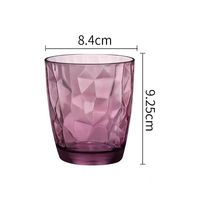 Verre à facettes Pebble 305 ml, ouverture 8,4 cm, hauteur 9,2 cm, deux couleurs, pour eau, jus et service quotidien à table