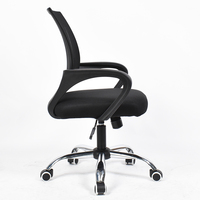 Chaise pivotante de salle d'attente pour le travail chaise de bureau ergonomique en maille noire respirante pour bureau à domicile vente en gros