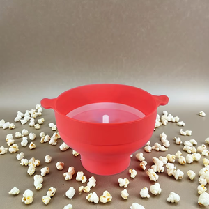 Diskon besar BPA gratis silikon <span class=keywords><strong>Microwave</strong></span> Popcorn Popper lipat mesin cuci piring ramah lingkungan dapat digunakan kembali melamin Aluminium lipat - Product Image 6