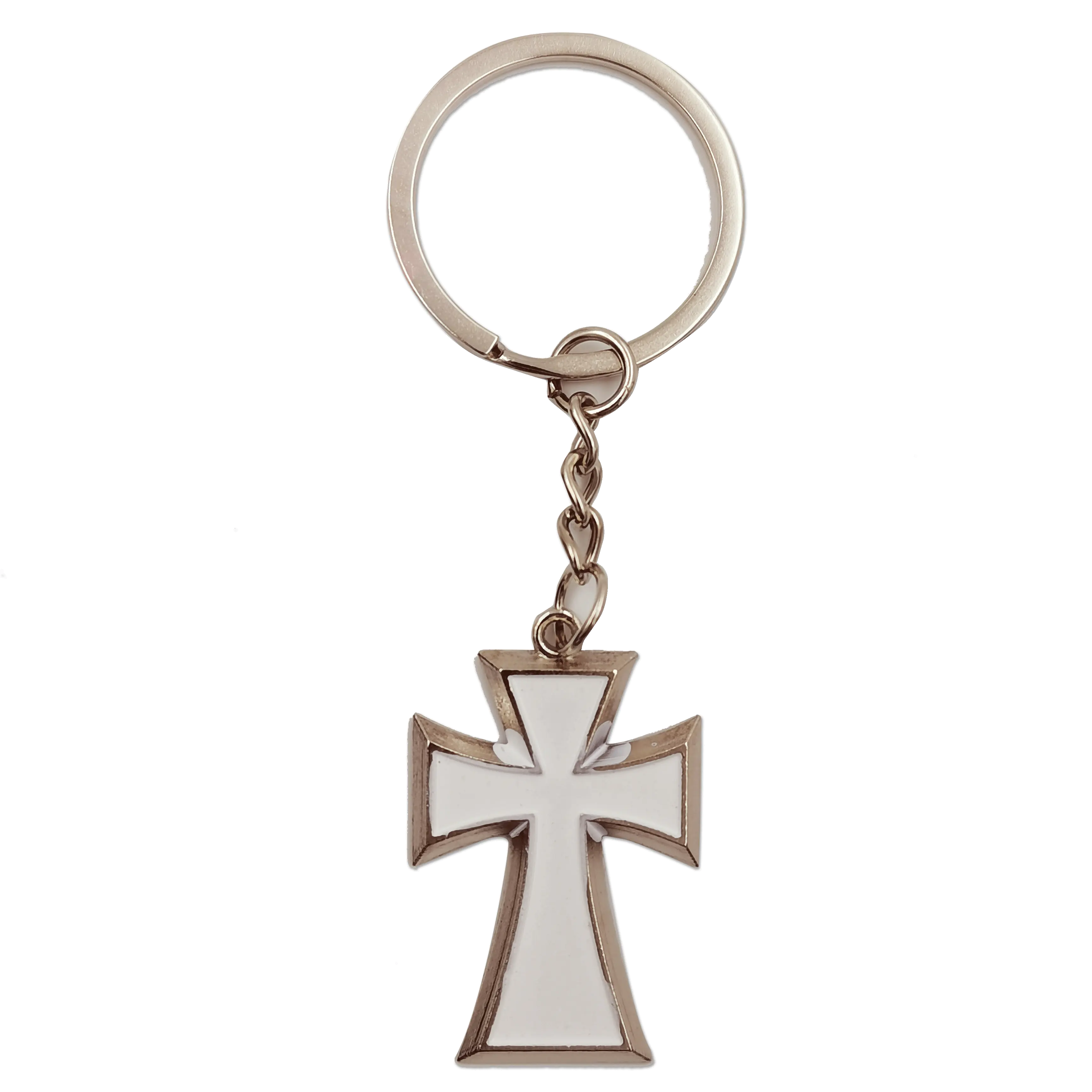 Holiday Gift Stainless Steel Cross Key Ring Men's And Women's Waist Hanging Key Ring Small Gift