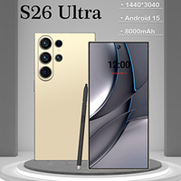 Téléphones mobiles originaux S26 Ultra de haute qualité, écran HD de 6,9 pouces, processeur Déca-Core, 22 Go + 2 To, smartphone Android 5G