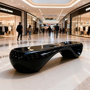 B007 Creative Fiberglass Rest <b>Bench</b> with Planter <b>for</b> Hospital Hotel Outdoor Use Stylish Art Decor Seat Artificial Flower Display - Product Image 2