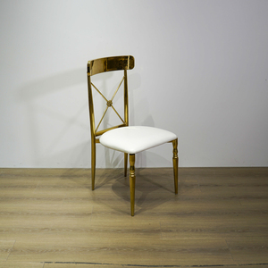 Silla <span class=keywords><strong>de</strong></span> Boda Cuadrada <span class=keywords><strong>de</strong></span> Acero Inoxidable Dorado <span class=keywords><strong>de</strong></span> Lujo con Respaldo en X, Cojín <span class=keywords><strong>de</strong></span> Esponja Blanca y Decoración <span class=keywords><strong>de</strong></span> Cabeza <span class=keywords><strong>de</strong></span> León para <span class=keywords><strong>Hotel</strong></span>, Sala <span class=keywords><strong>de</strong></span> Estar, Villa y Eventos - Product Image 2