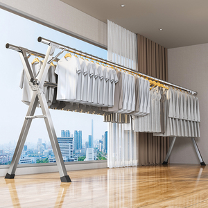 Quần áo khô Giá quần áo gấp Heavy Duty thép không gỉ giặt giá, có thể gập lại xách tay quần áo lớn giá may mặc giá - Product Image 3