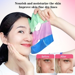 Masque facial hydrogel cristallin au collagène tropical Marque Blanche 3 couleurs Apaisant, régulateur de sébum, hydratant, illuminateur, végétalien, pour peaux grasses et sèches - Product Image 5