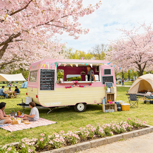 Hygienic Mobile Food Service Trailer, Easy <b>Clean</b> Surface Food Cart for Catering Business - Product Image 1