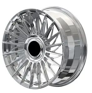 Auto Aftermarket Chrome dimodifikasi 19 20 21 22 inci 20x12 roda mobil penumpang velg paduan tempa