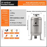 Réservoir de stockage d'air et d'eau en acier inoxydable 304, réservoir de pression pour compresseur d'air haute pression, certifié ASME, garantie 10 ans