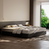 Lit double moderne minimaliste en cuir véritable, confortable et moelleux, avec cadre métallique pour chambre principale, vente en gros d'usine Yifan YF002