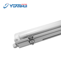 CE ROHS AC220~240V 1500mm 1x58w 2x58w IP65 T8 Étanche Luminaire fluorescent simple T8/T5, tubes fluorescents LED