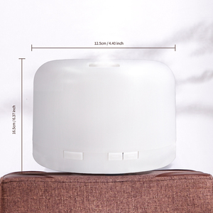 เครื่องเพิ่มความชื้นในอากาศอัลตร้าโซนิคขนาด500มล. ไฟ LED 7สีขายร้อนอโรมาเทอราพีไฟฟ้า - Product Image 4