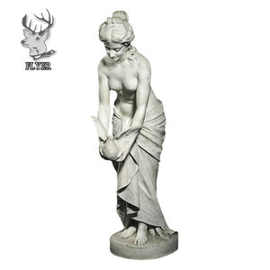 Уличная статуя известного мраморного камня для необработанной девочки, натуральный размер, ручная работа, секс-девушка, каменная статуя - Product Image 4