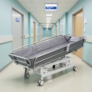 Cama de Baño Manual de Acero Inoxidable para Pacientes Mayores o con Discapacidad, Altura Ajustable, Cama de Ducha para Cuidado en el Hogar - Product Image 2