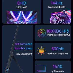 Moniteur de Jeu Portable Léger WUXGA <span class=keywords><strong>2</strong></span>.5K à Taux de Rafraîchissement Élevé 144HZ IPS avec FreeSync HDR Haut-parleur Écran Externe - Product Image 2