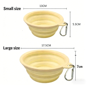 Bols pliables portables en silicone de qualité alimentaire, non toxiques, anti-fuite, écologiques, réutilisables pour chats et chiens (pour l'extérieur) - Product Image 2