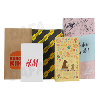 Sac en papier SOS Sacs en papier kraft biodégradables avec logo personnalisé Sac en papier à fond carré sans poignées pour cadeau alimentaire