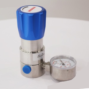 Régulateur de pression en laiton chromé 1/4 NPT femelle à corps flexible avec manomètre pour gaz naturel et argon - Product Image 4