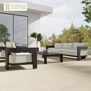 एल्यूमीनियम गार्डन सोफे सेट आउटडोर फर्नीचर एल्यूमीनियम सोफे पैटियो धातु फ्रेम सोफा सेट - Product Image 1