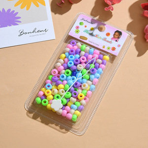 6*9mm DIY Plastique Poney Acrylique <span class=keywords><strong>Perles</strong></span> Lâche Lucite <span class=keywords><strong>Perles</strong></span> en Vert pour Bijoux Marquage Cheveux Tresses Taille Bracelets Colliers - Product Image 2