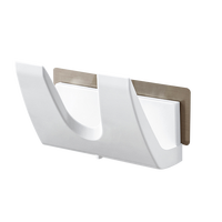 Support mural double niveau en plastique Shuangqing pour couvercles de casseroles et ustensiles de cuisine, organisateur multifonctionnel pour planches à découper