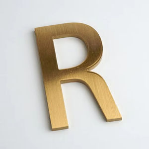 Lettres de l'alphabet <span class=keywords><strong>en</strong></span> acier inoxydable peintes sur mesure BOYANG, non éclairées, pour les entreprises et les écoles, montage mural - Product Image 1