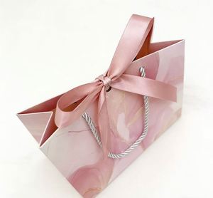 Fashion Eco Friendly Custom Print Logo Pink Clothes Packaging Paper Gift <b>Bag</b> <b>for</b> Small Business - Product Image 4