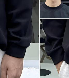 <span class=keywords><strong>Camisa</strong></span> de manga larga <span class=keywords><strong>negra</strong></span> suave cómoda versátil minimalista holgada para hombre - Product Image 4