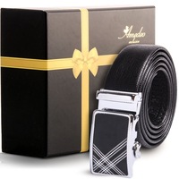 Boîte d'emballage de luxe pour ceinture avec pelliculage mat, revêtement UV offset, gaufrage et doublure en éponge pour cravate, montre, lunettes de soleil, broche, cravate à nouer