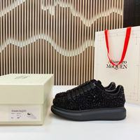 Sneakers de marche haut de gamme pour hommes, personnalisées, avec diamants, ornées de cristaux scintillants, lacées, respirantes, en mesh, semelle intermédiaire en caoutchouc épais