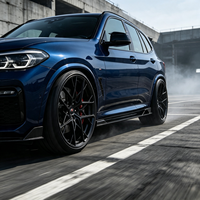Jantes forgées monobloc style toile d'araignée noir intense, best-seller, 18-24 pouces, pour la modification des véhicules Porsche 718 et BMW X3