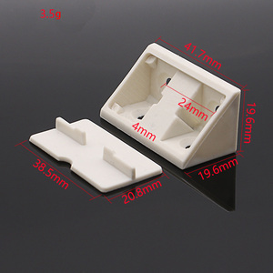 Accessoires de meubles : Connecteur d'angle de cuisine en plastique ABS blanc, support de fixation pour étagère de placard, Code Droit - Product Image 6