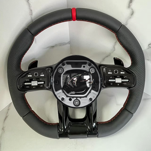 Volant de voiture en cuir pour <span class=keywords><strong>Mercedes</strong></span> Benz W164 W166 W177 W204 W205 W212 W222 C63 C43 E350D GLA GLC GLB, accessoires de voiture - Product Image 1