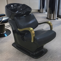 Lit de shampooing de salon de coiffure simple moderne d'usine Offre Spéciale unité de chaises de shampooing de lavage de lavage de dos de shampooing avec le bassin en céramique