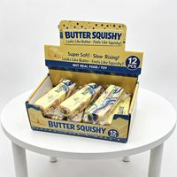 Jouet Squishy en forme de bâton de beurre en PU, unisexe, à partir de 14 ans, tailles et motifs assortis, à remontée lente, anti-stress, OEM CN pour la vente en gros