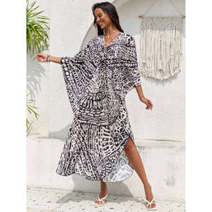 Événements culturels essentiels de dernière <span class=keywords><strong>minute</strong></span> Vêtements de célébration Caftan en rayonne grande taille Robe africaine tissée longue au sol à impression numérique - Product Image 5