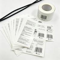 Étiquette de câble autocollante, étiquette en PVC imperméable à inscrire pour la gestion du câblage des salles de serveurs