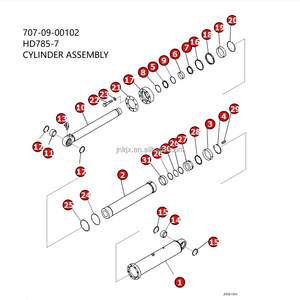 Cilindro de Elevación para Camión Volquete 707-09-00102 CONJUNTO DE CILINDRO para <span class=keywords><strong>Komatsu</strong></span> HD785-7 - Product Image 6