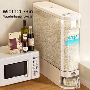 กล่องเก็บของแบบกดขนาดใหญ่สำหรับแป้งข้าวเจ้าธัญพืชในครัวเรือนกันแมลงกันความชื้นถังปิดผนึกเกรดอาหาร - Product Image 4