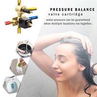 Laiton de luxe 3 voies fonction de sortie douche inverseur vanne contrôle de débit mélangeur mélange rugueux-dans le Kit de vanne de douche